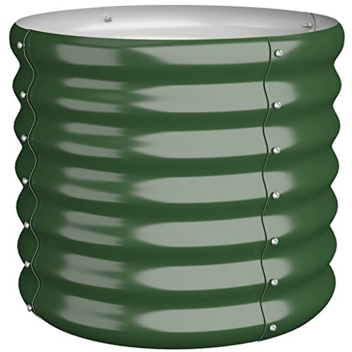 Annlera 40x36 cm Jardinières Pot De Fleur Design Jardinière Jardin Acier Exterieur Bac A Fleurs Exterieur Grande Taille Jardinière sur Pied Potager sur Pied Planter Vert