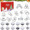 24 Stück Adventskalender 2024, Weihnachts Adventskalender Spielzeug, Knobelspiele adventskalender, Metall Knobelspiele, Kinder Geschicklichkeitsspiel Lernspielzeug Geschenk für Kinder Weihnachten (B)