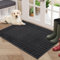 BEQHAUSE Türmatte Innen, super saugfähige Schmutzfangmatte, rutschfeste Maschinenwaschbare Fußmatte, Schmutzfänger Teppich für Hund, Eingang, Haustür, 60x90cm, Dunkelgrau