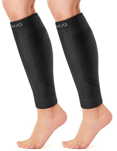 CAMBIVO Wadenbandage 2 Paar Waden Kompressionsstrümpfe Damen Herren, Hochelastisch Waden Kompression, Stützstrümpfe ohne fuß zum Laufen, Sport, Bequeme Kompressionssocken