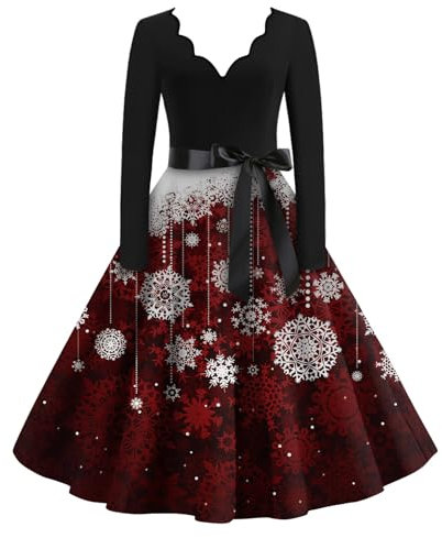 Sorcière Robe Rose Poudré Femme Déguisement Halloween Pin Up Réveillon Noël Mère Fille Blanche Courte Trapèze Chic Et Élégant (Blanc, 5XL)