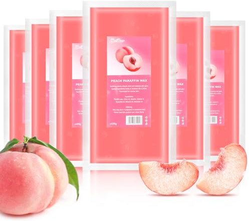 AYITOO Paraffinwachs Peach Pfirsich 2700g, Paraffinwachs für Hände und Füße ästhetische Behandlungen, Paraffinwachs Paraffinwax Set
