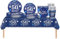 69pc Navy Silver 50th Decorations - Tableware, Tablecloth, Plates, Napkins, Cups for Him/Her Birthday Gift