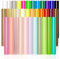 VINYL FROG Plotterfolie Textil 35 Stück Heat Transfer Vinyl Regenbogen Flexfolie Plotter Textil für Textilien Transferfolie zum Aufbügeln für DIY T-Shirt, Stoffe