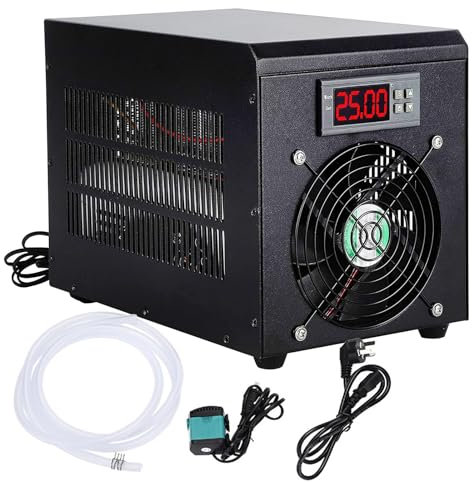 GplHAIN Enfriador De Acuario De 180W, Acuario TermostáTico DoméStico PequeñO De 60L, Enfriador Y Calentador De Acuario, para HidroponíA De Agua De Mar/Agua Dulce,Cooling