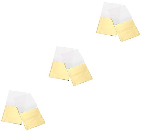 SEWACC 600 Blatt Nachahmung von Goldfolienpapier Goldfolie basteln Bastelfolie silbernes Blatt rolf zuckowski Weihnachten Dekoration Weihnachten Goldflocke DIY-Dekoration vereiteln Yellow