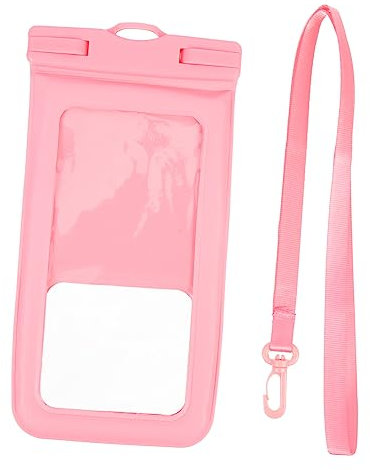COLLBATH Mobile wasserdichte Tasche Telefonschutz Kürbisschale Mit Deckel Wasser Telefon Tasche Tasche Wasser Telefon Schutz Durchsichtige wasserdichte Tasche Handyhülle Rosa PVC