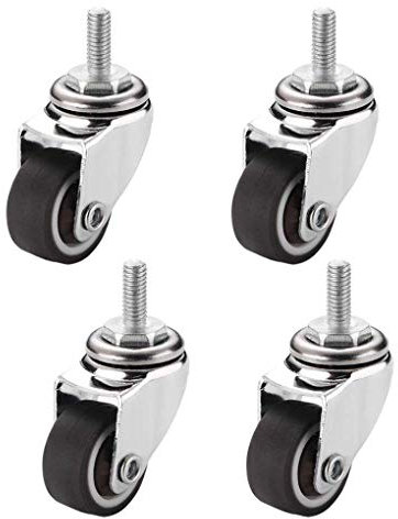 HYEFDWS Lenkrollen, Möbelrollen, Räder, Rollen, Universal-Bürostuhl-Ersatzrollen, M8 x 20 mm, mit Gewinde, 360 Grad drehbar, Lenkrollen (1,25 Zoll)