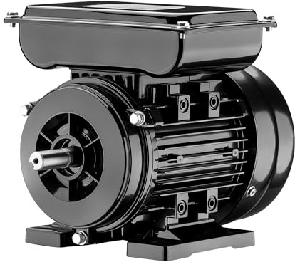 Wiltec Elektromotor 1-phasig, Elektro Motor 4-polig 1,1 kW, Einphasen Wechselstrommotor 1450 U/min, Induktionsmotor Aluminium, kompakter Motor