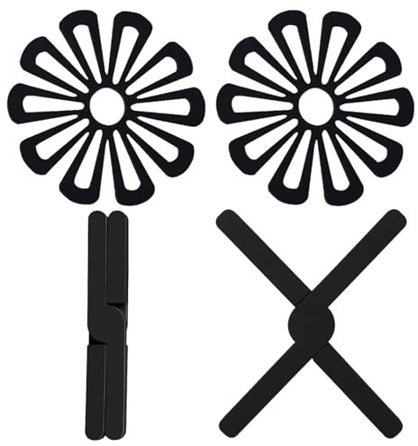 4 Pack Silicone Anti-Scald Trivets for Hot Pans, Non Slip, Heat Resistant Table Insulating Mats for Kitchen Worktops