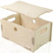 clipfritz - Caisse en bois rangement - 29x19x14 cm - Boite avec couvercle - Coffre jouet - Boîte, Malle pour couture, bureau, decorative, empilable