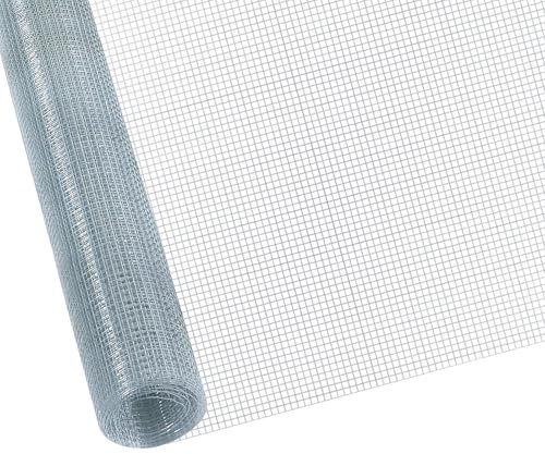 CCLIFE Hühnerzaun Geflügelnetz , Maschenweite 6.3 mm , Höhe 100 cm , Länge 2/5 m , Verzinkt Silber