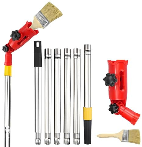 WDKXCN Extendable Paint Brush, Multi-Angle Paint Brush Extension Pole, 1.7M Adjustable Extendable Paint Roller, Universal Paint Roller Extension Pole fits Most Rollers Brush Scrapers