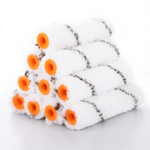 GBACHOOSE 40 Pcs Roller Sleeves, 4inch/100mm Paint Roller Sleeve, Mini Roller Sleeves, Microfiber Paint Roller Cover for Painting Walls, Furniture, Ceilings, Doors