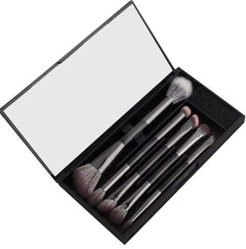 5 pinceles de maquillaje de doble cara, set de pinceles de maquillaje de doble cabezal, pinceles versátiles para base, polvos, sombras de ojos, contorno, delineador, iluminador y rubor