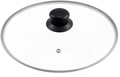 Pfannendeckel 16 cm Glasdeckel mit Dampfabzug | Topfdeckel hitzebeständig | Kochdeckel Ersatzdeckel aus Glas mit Edelstahlrand & kühlem Griff | Deckel für Pfannen & Töpfe – Sichtkochen leicht gemacht