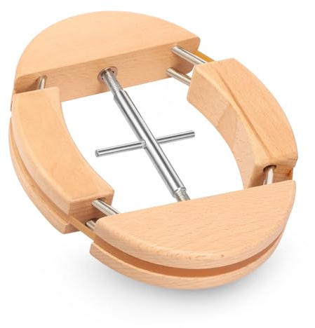 Fyeme Hutspanner Holz 18,5x24cm Verstellbar 54-66 Herren Cap Halter Glatt Gratfrei Einfach Bedienen Hut Stretcher Vier Wege Hutdehner für Taillierte Hüte Herren Cowboyhüte Männer