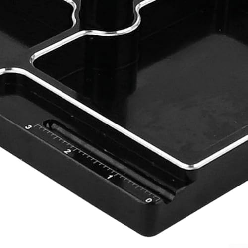 Multifunktionale RC-Auto-Werkbank mit magnetischer Aufbewahrungs- und Reparaturstation für Modelle im Maßstab 1/18 und 1/24, Wartungsplatte aus Aluminiumlegierung (schwarz)