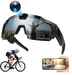 LQQDREX Pov Glasses 4K - Gafas de sol de béisbol con cámara, gafas de grabación de video inteligente para deportes de acción, 16/32/64/128 GB de memoria para hombres y mujeres, gafas de sol con