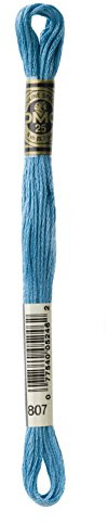 DMG Plaid Cotton Thread, Variegated for Stitching, 8 Metres 12-Pack Peacock-blue