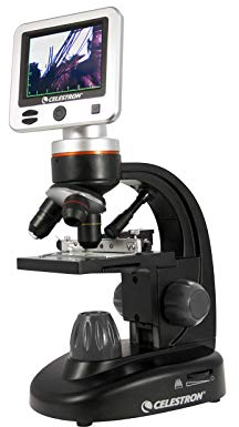 Celestron 44341 Professional 5MP LCD Digitales Mikroskop II, 40- bis 1600-fache Vergrößerung, Schwarz/Silber
