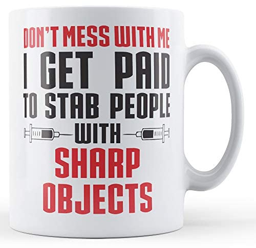 Finger prints - Decorative Writing No One Mess with Me - Printed Mug, Ceramic, 11fl.oz.