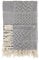 Bloomingville Hochwertige Tagesdecke 160x130 cm – Vielseitige Kuscheldecke aus recycelter Baumwolle, ideal als Sofadecke, kuschelig weich und pflegeleicht (Hellgrau)