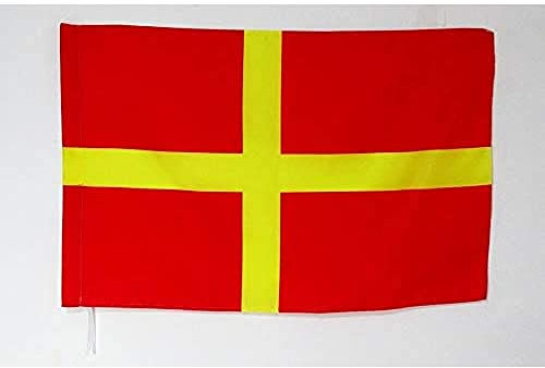 AZ FLAG - Drapeau Scanie indépendantiste en Suède - 90x60 cm - Drapeau Du Comté De Skåne 100% Polyester Avec Fourreau et Cordelette - Pavillon 50 g