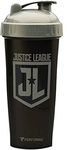 STATUS Men Perfect Shaker Justice League Shaker - 800ml - Justice League Logo Shaker - Clear