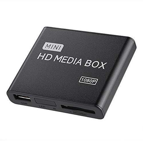 Eboxer 110-240 V Full HD Box Media Player 1080 P Media Player Box Unterstützung USB MMC RMVB MP3 AVI MKV für Haus(Schwarz)