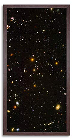 Wee Blue Coo Space Universe Hubble Ultra Deep Field Long Panel Framed Wall Art Print Raum Feld Mauer