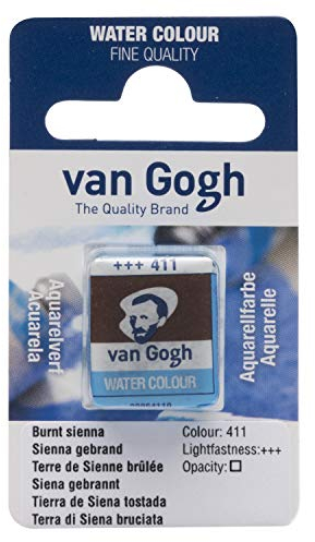 Van Gogh-Aquarellfarbe, halbes Näpfchen, Siena gebrannt 411