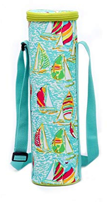 Leberna Wine Cooler Bag Insulated Bottle Carrier Bag for Picnic,Travel,Beach Grenn 1.5L