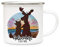 ilka parey wandtattoo-welt Emaille Becher Camping Tasse Wolf und Elch Pärchen Spruch Adventure is out there Kaffeetasse Geschenk Spruchbecher eb410