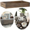 LS-LebenStil Vintage Holztablett Unika - 43x26x6cm - Rechteckig - Braun Ziegelform - Holz Aufbewahrungs-Box Serviertablett Holzbrett Küchentablett Pflanzkübel Besteckkasten Deko Kerzentablett