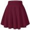Urbancoco Gonna da Donna Basic Solid, Versatile, Estensibile, Informale, Mini Skater, Rosso Vivo, XXL