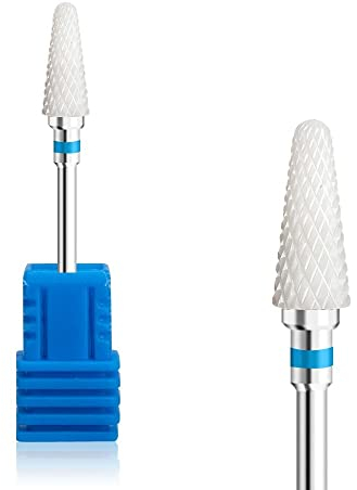 Punta da trapano in ceramica Natury Nails per tornio. Manicure, pedicure, smalto per unghie, unghie acriliche e unghie in gel. Blu Tornio Bit (Grana Media)