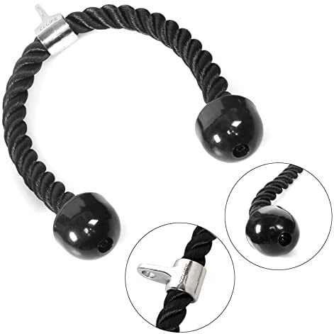 CCLIFE Trizepsseil Tau Nylon 70/85/100cm Bizeps Trizeps Seil Seilzug Fitness Kabelzuggriff Doppelgriff für Workout am Seilzug Kabelzug Kraftturm, Größe:70cm