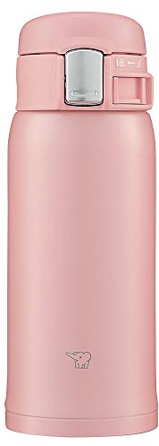 Zojirushi SM-SF36-PA Water Bottle, Direct Drinking [One-touch Open] Stainless Steel Mug, 12.2 fl oz (360 ml), Pink