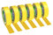 Xrkuu Paquete de 6 cintas aislantes amarillas, 17 mm x 9 m, cinta aislante impermeable, cinta adhesiva de PVC para proyectos de cableado
