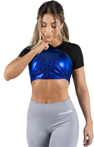 Kewlioo Women's Heat Trapping Sauna Shirt - Sweat Vest Compression Shapewear - Sauna Suit Top - Sweat More & Look Great, Black, XXL