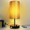 Allesgute Nachttischlampe 8W Dimmbar Tischlampe Schwarz mit USB A+C Ladeanschluss, E27 Tischlampen mit Lampenschirm Rund Stufenlos Knopfsteuerung für 0-800 LM