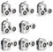 Set mit 8 Rollen für Duschtüren, 23 mm Raddurchmesser, oben und unten, Ersatzteile (23 mm-8 Stück)