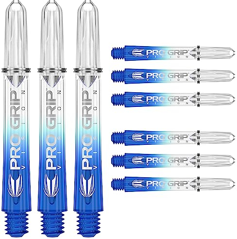 Target Darts 3 x Sets of Blue Pro Grip Vision Dart Stems Intermediate - 9 Dart Shafts in Total