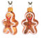 Lebkuchenkeks Handbemalte Weihnachtskugel aus Glas - Mundgeblasener Christbaumschmuck Lebkuchenkeks Deko Anhänger Baumkugel