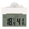 Tragbare Heimwand, Digitales Fensterthermometer Vision, Thermometer LCD Digital Hydrometer Indoor Outdoor Wetterstation Saugfenster, Einfach zu Montieren