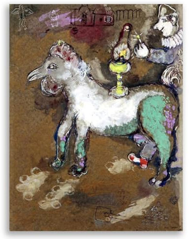 Giclée-Leinwanddrucke Abstrakte bilder berühmte Ölgemälde-Reproduktion Gemäldedruck Vintage Poster Leinwand-Wandkunst für Wohnzimmerwand Clowns and Gas Lamp 30x39cm(12x15in) Rahmenlos