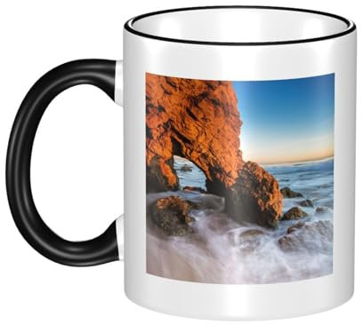 Personalisierte Beach Malibu Kaffeetasse – bunte Tasse, perfekt für Zuhause, Büro und Esszimmer