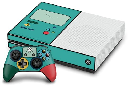 Head Case Designs Offizielle Adventure Time BMO Graphics Vinyl Haut Gaming Aufkleber Abziehbild Abdeckung kompatibel mit Xbox One S Console and Controller Bundle