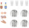 XoeLLe Miniature Dollhouse Food Drink, 16Pcs Mini Doll Plates Knife 1:12 Dolls House Kitchen Decor Miniature Dollhouse Breakfast Food Scene Milk Model DIY for Dollhouse Decoration Pretend Play